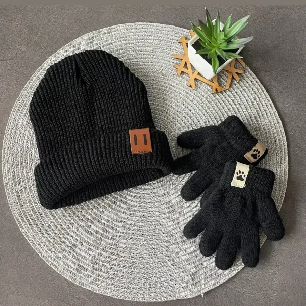 Теплий набір з шапки і рукавиць