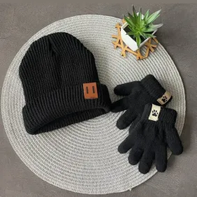 Теплий набір з шапки і рукавиць