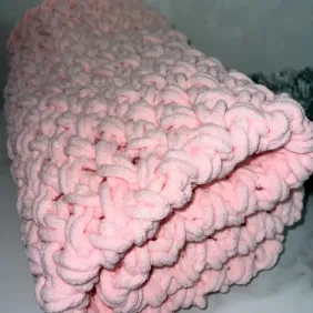 Дитячий плед із алізе пуфі 80х80 см