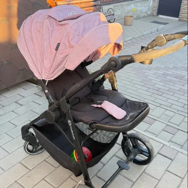 Коляска Kinderkraft у ніжному кольорі пудра ✨