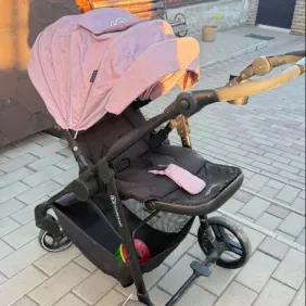 Коляска Kinderkraft у ніжному кольорі пудра ✨