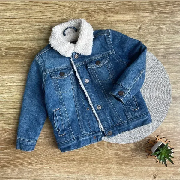 Джинсова куртка на овчинці